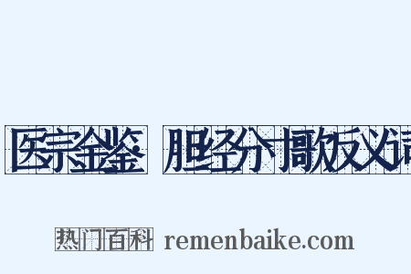 医宗金鉴·胆经分寸歌反义词是什么意思的图片
